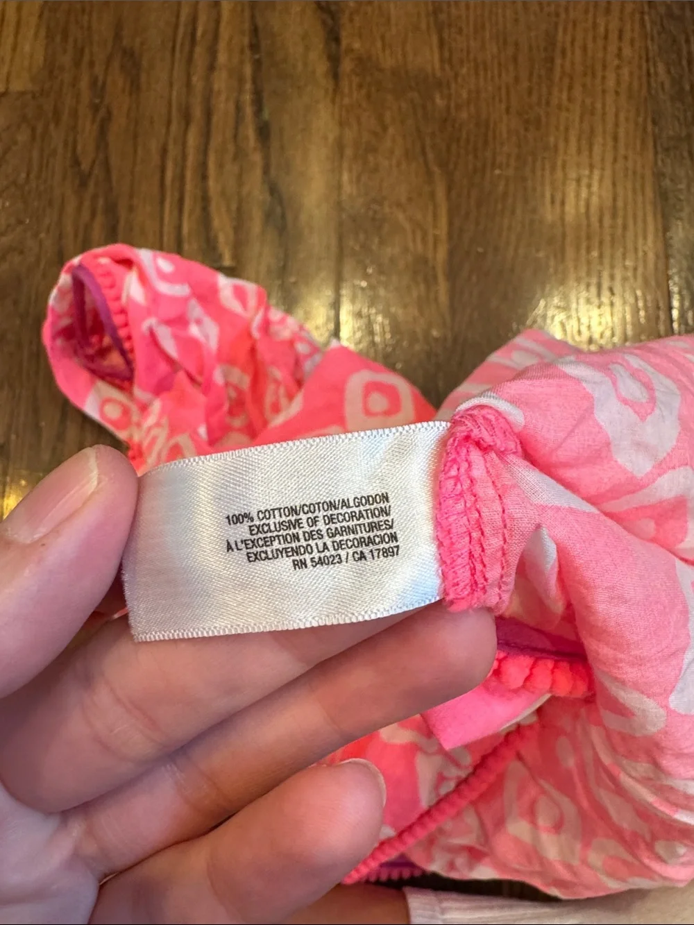 Old Navy Hot Pink Hooded Coverup with White Geometric Print size S 6-7